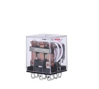 Relé intermedio electromagnético general HH63P pequeña bobina 10A 250V 3NO-3NC LY3NJ 11pin interruptor DC 12/24V AC 220V relé 12V(DC (5pcs),36V With Base)