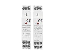 Relé intermedio GR8-208 2SPDT 8A, módulo de relé carril DIN, AC/DC 12V 24V 48V 110V, AC230V/DC24V, control interfaz auxiliar(GR8-208-ACDC110V)