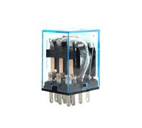 Relé intermedio HH53P MY3NJ relé enchufable DC AC12v 24v AC110v 220v 5a contacto plateado PYF11a 11 pines enchufe de relé 1 Uds(AC 12V)