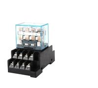 Relé intermedio HH64P LY4NJ 10A, microrelé electromagnético pequeño ACDC12V24V AC110V 220V 380V con base de enchufe de 14 pines PTF14A(No socket,AC 110V)