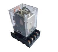 Relé intermedio MK2P-I MK2P MK3P pequeño relé electromagnético con base DC12V DC24V AC12V AC24V AC110V AC220V(MK2P 8PIN,DC24V)