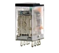 Relé intermedio pequeño electromagnético económico, 2 juegos, 8 pines, AC120V con base RXM2LB2F7(RXM2LB2F7 AC120V)