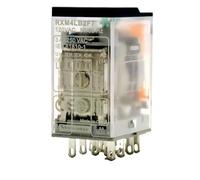 Relé intermedio pequeño electromagnético económico, 4 juegos, 14 pines, 3A AC120V con base RXM4LB2F7(RXM4LB2F7 AC120V)