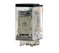 Relé intermedio pequeño electromagnético económico, 4 juegos, 14 pines, 3A DC24V con base RXM4LB2BD(RXM4LB2BD DC24V base)
