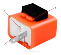 Relé intermitente electrónico de 2 pines 12V para bombillas LED (negro)