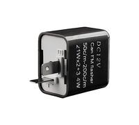 Relé intermitente LED, relé electrónico ajustable de CC for motocicleta, coche, señal giro, bombilla hiperintermitente, 1 Uds(Noir)
