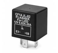 Relé Intermitente, Relé LED 3 Pines 12V CF14 JL-02 para Coche y Moto, Módulo de Parpadeo de Luces de Giro con Corriente 0,02A-20A, Solución para Hyper Flash, Parpadeo Rápido Fallos de Señalización LED