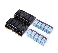 Relé LY2NJ 8 pines, alta frecuencia operación 18000 ciclos hora, conjunto base 10 unidades, voltaje DC 24V 10 250V AC, para uso industrial automatización