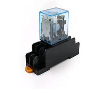 Relé MY2P HH52P MY2NJ Bobina de relé General DPDT Micro Mini Interruptor electromagnético con base enchufe LED AC 110V 220V DC12V 24V(AC 24V)