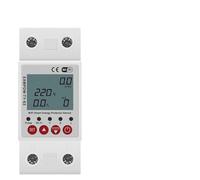Relé protector de sobretensión y subtensión, dispositivo inteligente Tuya WiFi de 2P y 63 A, interruptor, medidor de energía y kWh.