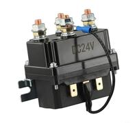 Relé solenoide de cabrestante de 24 V 250 A para control de cabrestante de 4,082.3 kg ATV UTV SUV, contactor electromagnético impermeable con control remoto inalámbrico, aleación de plata