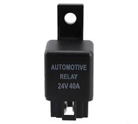 Relé SPST automotriz de 24 V 40 A con diseño de terminal de 4 pines para coche, furgoneta, barco, bicicleta, uso en sistemas de alarma, arranque remoto e iluminación auxiliar