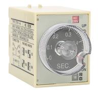 Relé Temporizador de Retraso con Perilla Ajustable, Carcasa de PC, AC220V 50 / 60Hz - Alta Precisión, Antiintrferencias, Uso Industrial y Doméstico