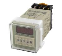 Relé temporizador DPDT con retardo de encendido DH48S-2Z CA 220 V 110 V CA/CC 24 V 12 V con zócalo Temporizador de retardo serie DH48S con base(24VAC DC)