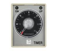 Relé Temporizador Electrónico 8 Pines DC24V, Retraso de Liberación 60S, Montaje en Carril DIN 35mm - Alta Precisión y Durabilidad para Automatización Industrial (12 V CC.)