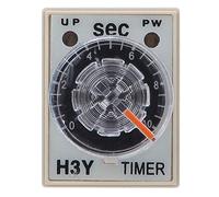 Rele temporizador H3Y - 2 8 pines ajustable 0-10s 24VDC - Alta precisión y dial transparente giratorio - Ideal para electrodomésticos y control industrial (12 VCC)