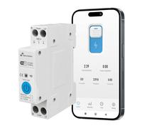 Interruptor Carril DIN WiFi con Medidor de Consumo Nivian Smart Home - Control Remoto por App, Protección Eléctrica 1-63A, Automatizaciones, Alexa y Google