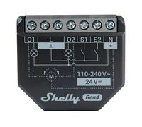 Shelly 2PM Gen4 Módulo interruptor duplo para automação Wifi c/ controle de estores elétricos e medição de energia
