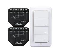 Relé Wi-Fi Shelly Shutter+BLURCButton4 Control persianas Monitorización energía Empotrable