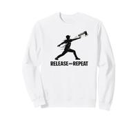 Release and Repeat Camisa de papá lanzando Hacha de leñador Sudadera