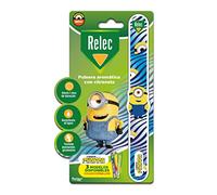 Relec Pulsera aromática con cintronela Minions con juguete extraible para actividades al aire libre, ofrece hasta 1 mes de duración
