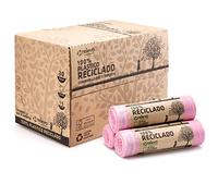 Relevo Bolsas de Basura Rosas con Autocierre - 30L (Ancho 55 cm x Alto 60 cm), 360 Bolsas (24 Rollos × 15 Bolsas) | Perfumadas y Extra Fuertes | 100% LDPE Reciclado | Certificado Blue Angel