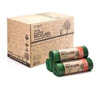 Relevo Bolsas de Basura Verdes con Autocierre - 30L (Ancho 55 cm x Alto 60 cm), 480 Bolsas (24 Rollos × 20 Bolsas) | Bolsas de Basura Extra Fuertes | 100% LDPE Reciclado | Certificado Blue Angel