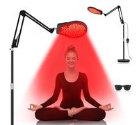 Relhafethy Lámpara Infrarroja 660/850/940 nm, 10/20/30 Min, 5 Niveles De Luminosidad, Ángulo Ajustable, 150 LED, Para Hogar/Oficina