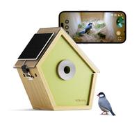 RELI- Casa para pájaros inteligente original Birddy® con cámara, nido para pájaros con cámara solar con reconocimiento de IA, fotografía con lapso de tiempo, caja nido para pájaros con WiFi para exter