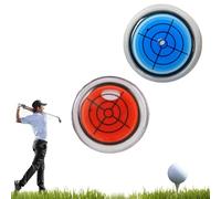 Reliablevalidity Golf Ball Marke, Golf Trainer-GolfBall Marker Round Cap Clip Mark with Level Function with Hat Clip, Ideal GolfGift for Men & Women (2Pcs C)