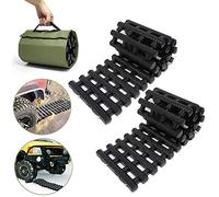 Reliancer - 2 Alfombrillas de tracción TPR de 31,5 Pulgadas de Largo para recuperación de neumáticos, con Bolsa para el Barro Todoterreno, Nieve, Hielo, Arena