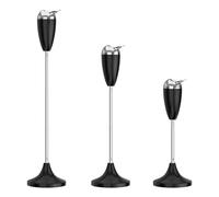 RELIANCER Cenicero de pie con tapa, altura ajustable de 21.5 a 35 pulgadas, acero inoxidable, contemporáneo, autolimpiable, telescópico, cenicero para fumar, cenicero alto para patio, resistente al