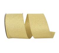Reliant Ribbon 60019-035-40J Cinta tejida brillante, 2-1/2 pulgadas x 25 yardas, color dorado