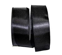 Reliant Ribbon 92575W-031-40K - Cinta de satén, 2-1/2", 50 yardos, color negro