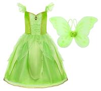 ReliBeauty Disfraz Niña Hada del Bosque con Alas de Hada Mariposa, 120