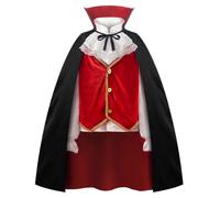 ReliBeauty Disfraz Vampiro Dracula Niño 3 a 12 años Halloween Niño Disfraces de Príncipe Noble,11-12años