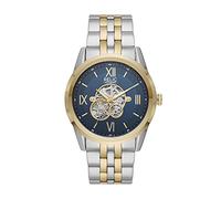 Relic by Fossil - Reloj automático para Hombre con Mecanismo mecánico y Esfera esquelética, Plata/Oro/Azul, Automático