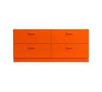 Relief Cómoda baja con zócalo Relief 123x46.6 cm naranja