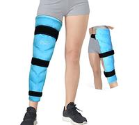 Relief Expert Bolsa de hielo grande para piernas, bolsa fría de gel reutilizable para piernas, rodillas, muslos y caderas con 3 correas ajustables, envoltura de compresión fría para recuperación