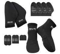 Relief Genius - Calcetines de terapia de frío y guantes fríos para quimioterapia, neuropatía, paquete de cuidado de quimioterapia para mujeres y hombres, talla L, color negro