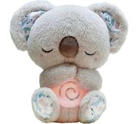 Relief Koala Breathing Stuffed Animal Baby Sound Machine Soother Koala Bear Anxiety Relief Koala Breathing with Sensory Music Lights(Grey)