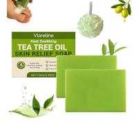Relief Soap Bar, Tea Tree Oil Soap, Natural Foot & Body Soaps, for Healthy Skin, Odor Control & Daily Refreshing Cleanse for Face All Skin (2PCS)