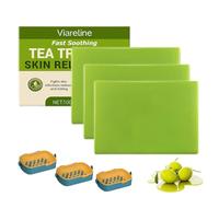 Relief Soap Bar, Tea Tree Oil Soap, Natural Foot & Body Soaps for Healthy Skin, Plant-Based Formula for Face & Body, Odor Control & Daily Refreshing Cleanse (3pcs)