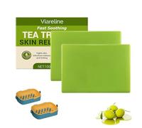 Relief Soap Bar, Tea Tree Oil Soap, Natural Foot & Body Soaps for Healthy Skin, Plant-Based Formula for Face & Body, Odor Control & Daily Refreshing Cleanse (2pcs)