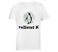 Relient K Pingüino Camiseta Blanca Hombre Regular Manga Corta
