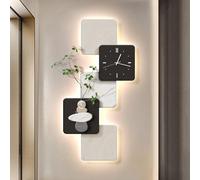 Relieve LED 3D con «guijarros en equilibrio», arte de pared para la entrada | El juego de luz revela «guijarros en equilibrio» en relieve 3D; los contornos añaden un foco wabi-sabi para el pasillo.