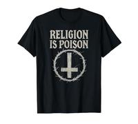 Religión Ateísmo Oculto La religión es Veneno Camiseta gráfica económica, Hombre, Negro, L