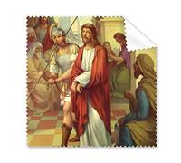 Religion Christianity World Famous Landmark - Juego de 5 piezas de pintura al óleo clásica, diseño de cruz artística, para limpieza de ropa y gamuza