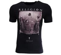 Religion Clothing - Camiseta para hombre, negro azabache, L