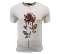 Religion Clothing Dripping Rose - Camiseta para hombre, Blanco, S